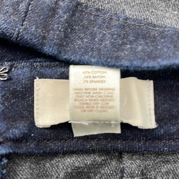 LOFT Denim Straight Pencil Skirt Petite Buttons Accent Dark Wash Size 2 Petites - Picture 5 of 5